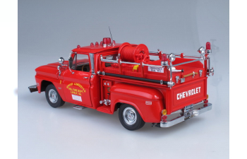 CHEVROLET C-20 FIRE TRUCK Pick-up Fire Engine Deparment Upper Lancaster (1965), red