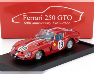 FERRARI 250 Gto 3.0l V12 Coupe Team Pierre Noblet №19 2nd 24h Le Mans (1962) Jean Guichet - Pierre Noblet, Red White Blue