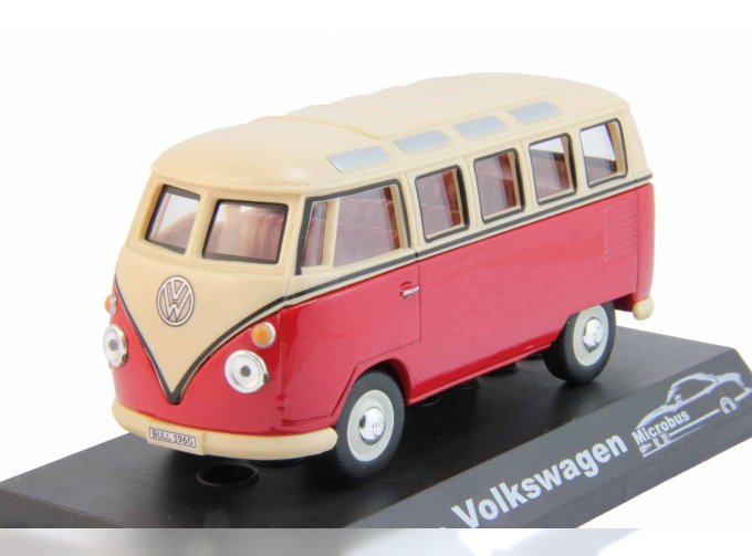 VOLKSWAGEN Microbus, red / biege