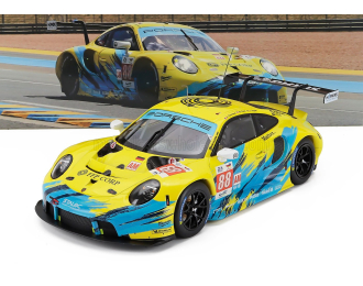 PORSCHE 911 991 Rsr-19 4.2l Team Dempsey Proton Racing №88 24h Le Mans (2022) Fred Poordad - Maxwell Root - Jan Heylen, Yellow Light Blue