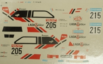 Набор декалей Лада Самара Т3