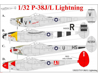 Декаль для P-38 J/L Lightning