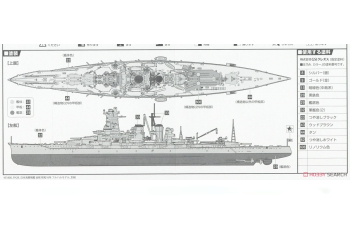 Сборная модель Full-Hull IJN Series IJN Battleship Kongo 1941