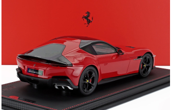 FERRARI 12cilindri V12 830cv Panoramic Roof (2024) - Matt Black Rims - Con Vetrina - With Showcase, Rosso Corsa - Red