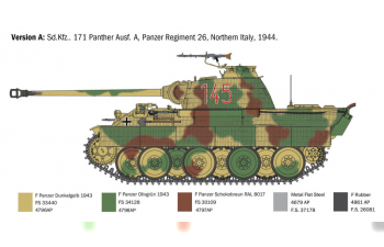 Сборная модель Sd.kfz. 171 Panther Ausf.A German Standard Tank (1945)