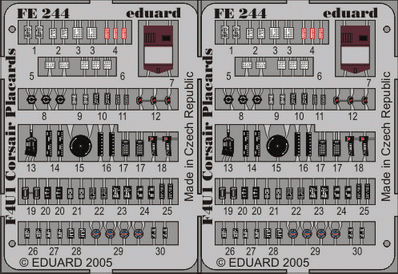 Цветное фототравление для F4U-1 placards