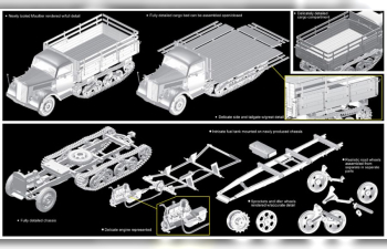 Сборная модель Немецкий полугусеничный грузовик Sd.Kfz.3a Maultier Half-Track