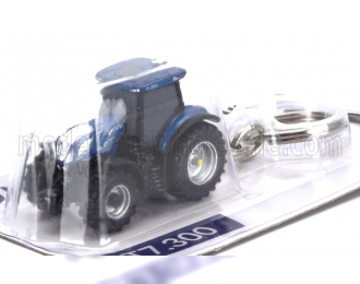 NEW HOLLAND Portachiavi - Keyring T7.300 Tractor (2020) - Cm. 4.0, Blue Black Silver