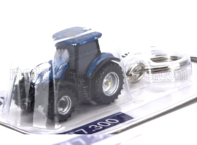 NEW HOLLAND Portachiavi - Keyring T7.300 Tractor (2020) - Cm. 4.0, Blue Black Silver