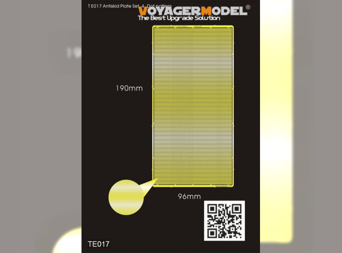 Фототравление Набор противоскользящих пластин #4 Узор Точка 0.95х0.60 мм