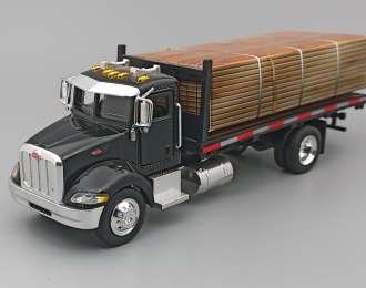 PETERBILT 335 platform with boards, black