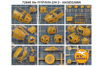 Маска окрасочная Heinkel He-111P/H/H-2/H-3 (HASEGAWA #01954, #01552, #02227, #00773, #00552, #00847, #E22 + маски на колеса
