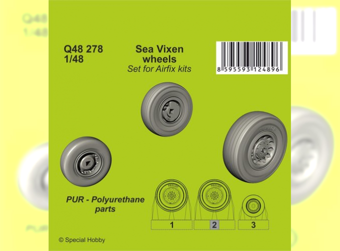 Sea Vixen - Wheels Set for Airfix kit