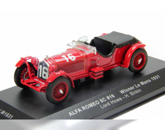 ALFA ROMEO 8C 16 Winner Le Mans Lord Howe - H.Birkin (1931), red