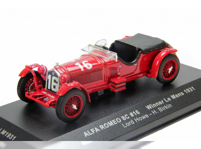 ALFA ROMEO 8C 16 Winner Le Mans Lord Howe - H.Birkin (1931), red