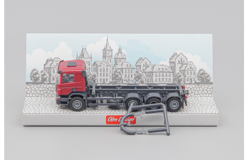 SCANIA P 8х2/4 контейнеровоз 20", вишнёвый