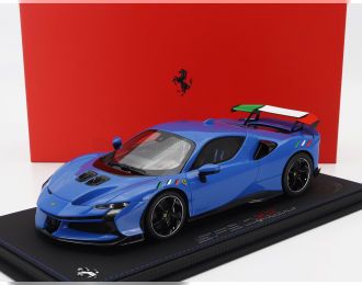 FERRARI Sf90 Xx Stradale (2024) - Con Vetrina - With Showcase, Blu Francia - Blue Black