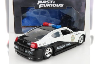 DODGE Charger Srt8 Police 2006 - Fast & Furious, White Black