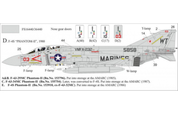 Декаль для F-4J/S Phantom-II VMFA-232