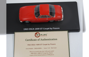 OSCA 1600 GT sport coupe (1963), red