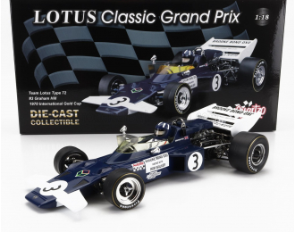 LOTUS F1 72 №3 International Gold Cup (1970) Graham Hill, White Blue