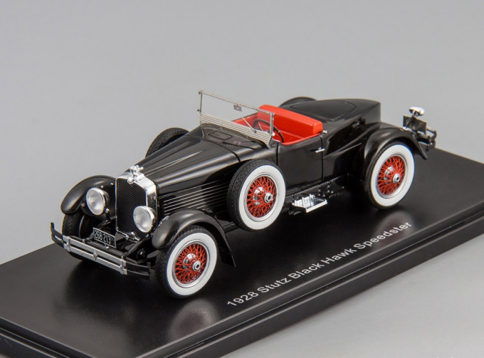 STUTZ Blackhawk Boattail roadster open roof (1928), black