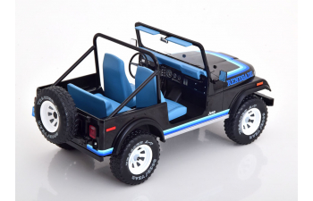 JEEP CJ-7 Renegade (1976), schwaz/blau/hellblau