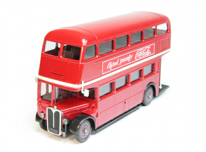 AEC Double Decker London Bus Coca-Cola, red