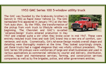 GMC Серии 100 5ти оконный пикап коммунальных служб (1953), красный