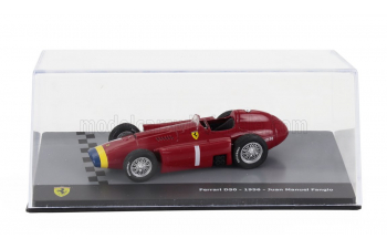FERRARI F1 D50 №1 World Champion Season (1956) Juan Manuel Fangio - Con Vetrina - With Showcase, Red Yellow Blue