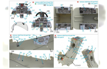 Декаль интерьера кабины F-4E (Revell)