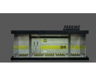 Diorama *Parking lot D5 with light*, grey/yellow