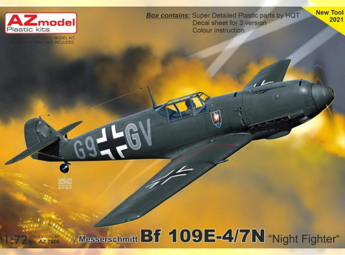 Сборная модель Bf 109E-4/7 Night Fighter