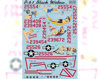 P-61 Black Widow Part 1 Wet decal