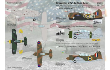 Brewster F2A Buffalo Wet decal