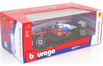 FERRARI F1 Sf-25 Team Scuderia Ferrari №16 Miami Gp Charles Leclerc (2025), Red White Blue