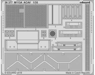 Фототравление для модели M113A ACAV