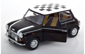 MINI Cooper RHD, black white Chequered Flag