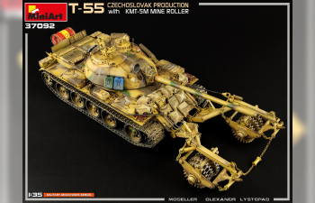 Сборная модель Танк Т-55А чехословацкого производства с КМТ-5М