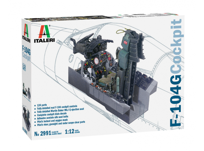 Сборная модель LOCKHEED MARTIN Cockpit - Postazione Di Pilotaggio F-104g Starfighter Military Airplane 1958