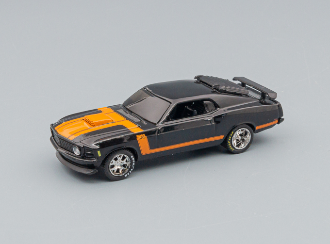 FORD Mustang BOSS 302 Gloss Black with Orange Stripes 1970