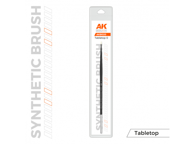 Синтетическая Tabletop кисть - 0 / AK SYNTHETIC TABLETOP BRUSH – 0