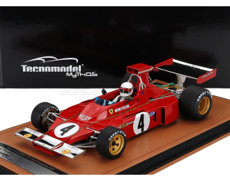 FERRARI F1 312 B3 N 4 Austrian Gp (with Pilot Figure) Arturo Merzario (1973), Red Silver