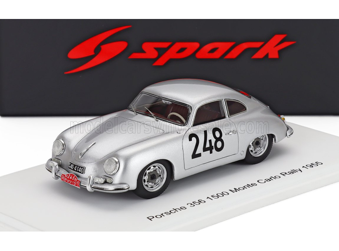 PORSCHE 356 1500 Coupe №248 Rally Montecarlo (1955) Max Nathan - Heinz Schellhaas, Silver