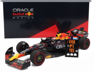 RED BULL F1 Rb19 Team Oracle Red Bull Racing N1 World Champion Winner Bahrain Gp With Pit Board (2023) Max Verstappen, Matt Blue