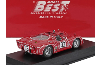 ALFA ROMEO T33.2 V8 Team Ausca Racing Inc. №33 6h Watkins Glen (1968) Horst Kwech - John Martino, Red White