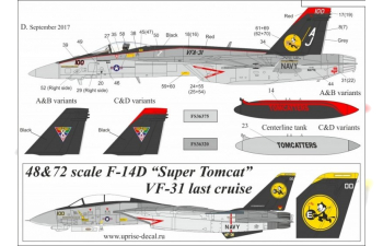 Декаль для F/A-18E Super Hornet VFA-31 CAG