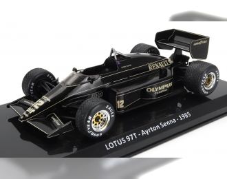 LOTUS F1 97t Renault Turbo Team Lotus №12 Winner Portugal Gp (1985) Ayrton Senna - Blister Box, Black Gold