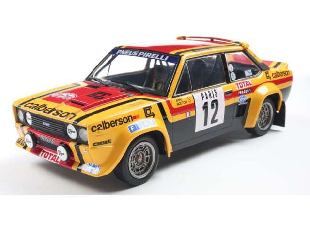 FIAT 131 Abarth Team Calberson №12 7th Rally Montecarlo (1980) Michelle Mouton - Annie Arrii, Yellow Black Red