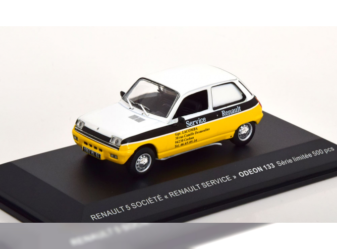 RENAULT 5 Societe Renault Service, yellow white black